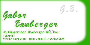 gabor bamberger business card